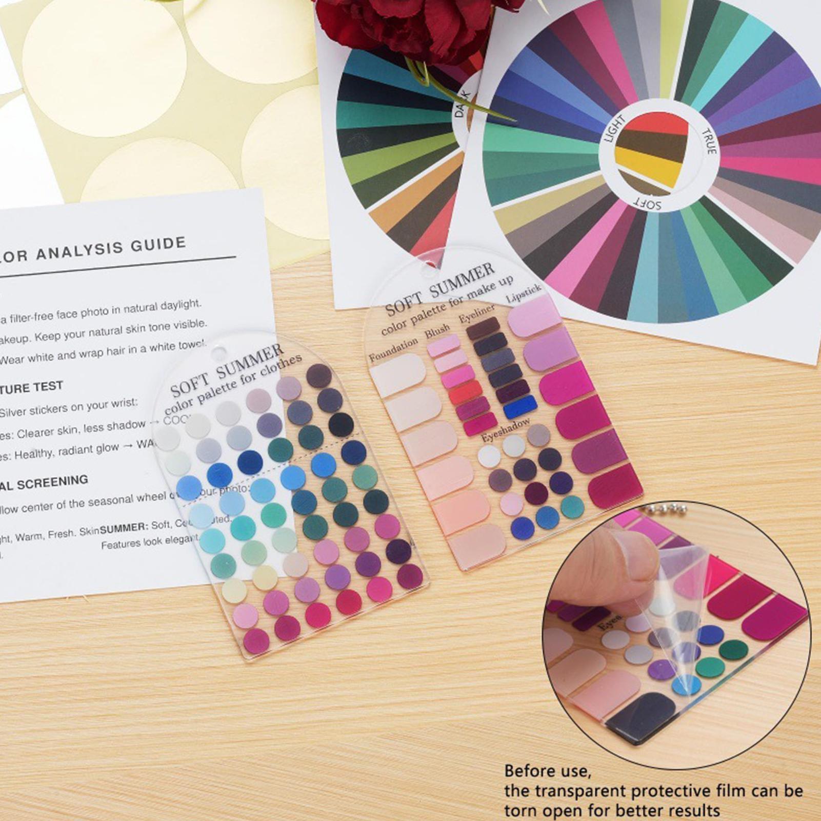 Summer Clothing Color Palette - Карточки-палитры цветов Soft Summer, 2 штуки,