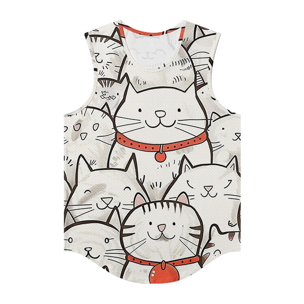 Summer Clothing Essentials Men - Мужские жилеты, модная дышащая майка Kawaii