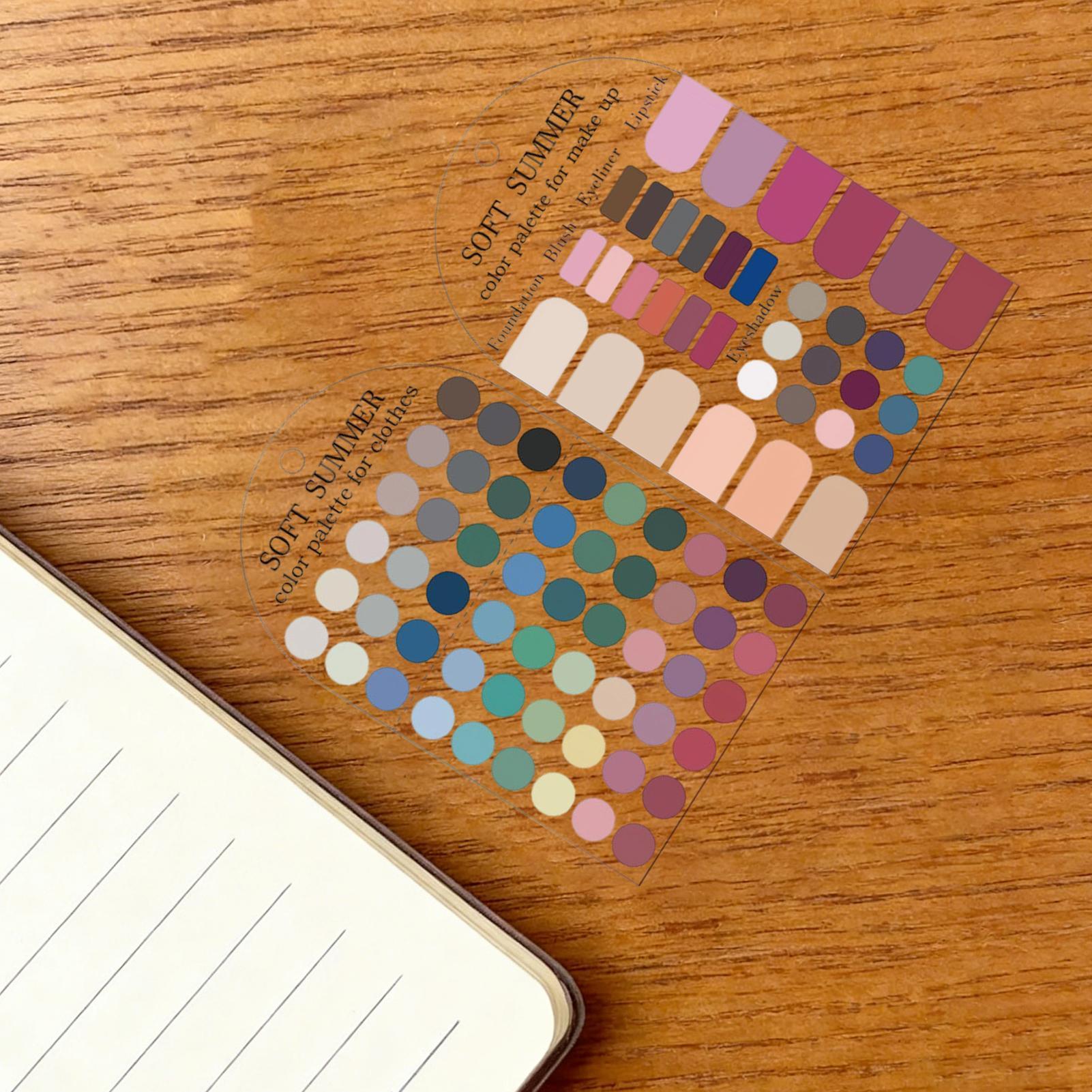 Summer Clothing Color Palette - Набор из 2 мягких акриловых карточек-палитр