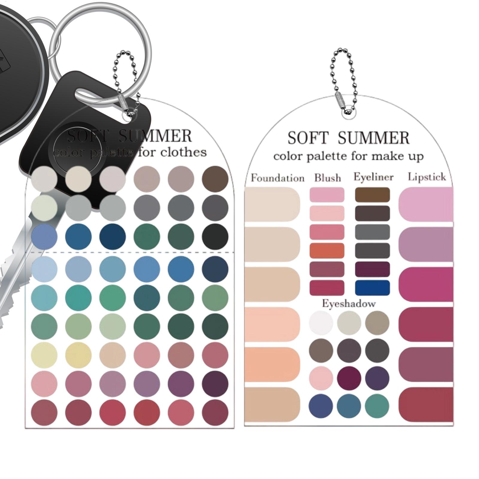 Summer Clothing Color Palette - Набор из 2 акриловых карточек с