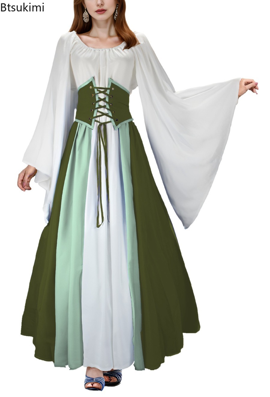 Summer Renaissance Clothing - Новое женское платье в стиле Ренессанс,