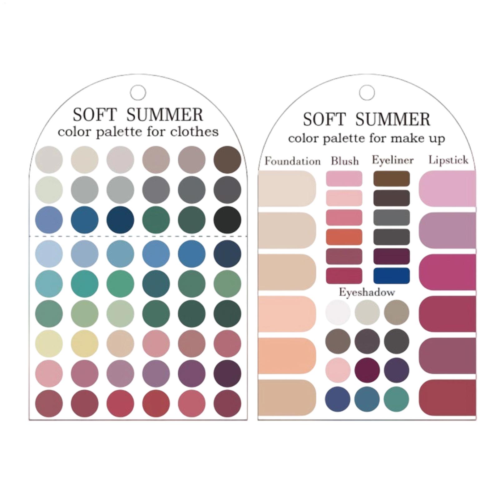 Summer Clothing Color Palette - Карточка с палитрой мягких летних цветов,