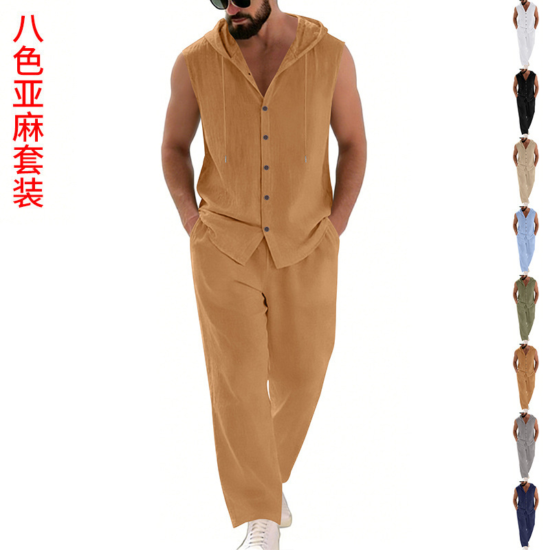 Мужской повседневный льняной к – обзор и цена Summer Clothing Mens