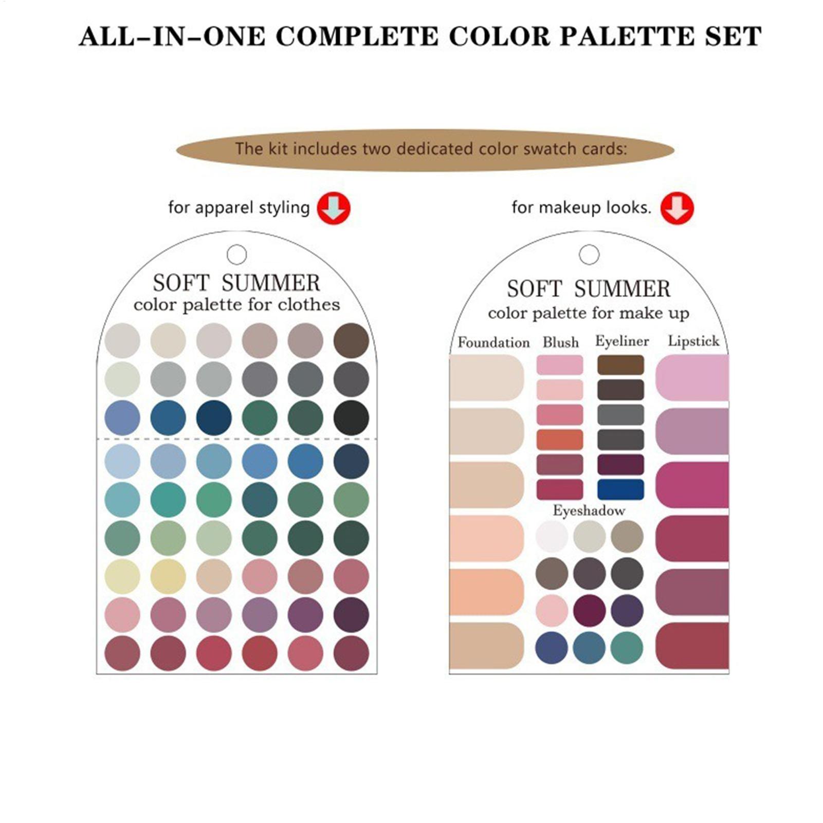 Карточка с палитрой мягких лет – обзор и цена Summer Clothing Color Palette